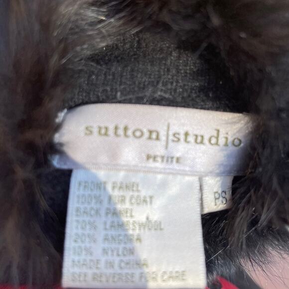 Sutton Studio Fur black Vest (Women's) Small-P - Picture 4 of 10